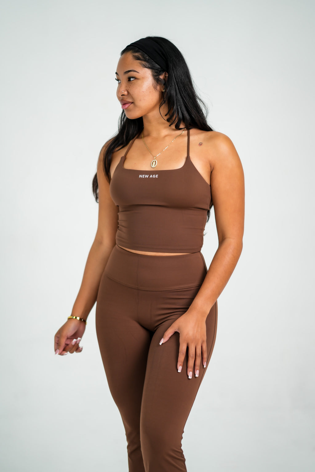 YOGA PANT SET - DARK BROWN